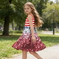 thumbnail image 5 of Edvintorg 4Th Of July Girls Summer Dresses Sleeveless Dance Party Sundress Graphic A Line Dress Size 3-14, 5 of 9