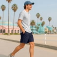 thumbnail image 5 of Dalix Lil Alien Beach Short Embroidered Casual Pocket Mesh Drawcord Waist Mens in Navy Blue 2XL XX-Large, 5 of 5