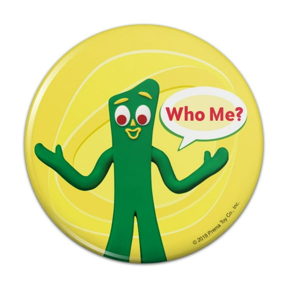 Who Me? - Gumby Clay Art Kitchen Refrigerator Locker Button Magnet