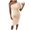 Beige, variant on Bigersell Sleeveless Dress Fashion Women Summer Solid One-Shoulder Short Sleeve Buttocks Dress Women Midi Dress Style 24473, Female Knee Length Dresses Beige M