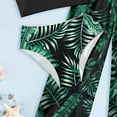 thumbnail image 4 of Teen Bikini 3Pc Girls' Floral Cute 3 Piece Bikinis for Teens Swimsuit Halter Bathing Suit with Coverup, 4 of 6