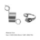 thumbnail image 2 of OUNONA 6Ud Anillos Abiertos De Metal Plateado Para Tejer Manualidades Y Accesorio Decorativo, 2 of 7