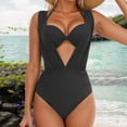 thumbnail image 2 of EYNMVR Womens Halter 2 Piece Push Up Swimsuit High Waisted Tummy Control High Cut Bikini Ruched Suspenders, 2 of 8
