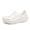 White, variant on Men's Slip‑On Perforated Clog Sandal, Full Cut‑Out Hollow Upper One‑Piece Molded Shell Raised Contoured Side Panel Thick Integrated Outsole Footwear for Indoor and Casual Outdoor Activities