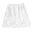 thumbnail image 2 of XIAONU Women's Lace Trim Mini Skirt Layered Semi-Sheer Skirt Elegant Versatile Daily Skirts, 2 of 7