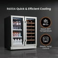 thumbnail image 4 of Ca'Lefort Réfrigérateur à Vin et à Boissons de 30 Pouces, Frigo à Vin à Double Zone avec Porte Française en Acier Inoxydable, 4 of 7