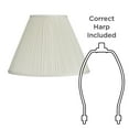 thumbnail image 6 of Springcrest Beige Mushroom Pleated Medium Empire Lamp Shade 7" Top x 16" Bottom x 12" Slant x 11.25" High (Spider) Replacement with Harp and Finial, 6 of 6