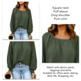 thumbnail image 3 of Blusa De Manga Larga Abullonada, Elegante Suéter De Hombros Caídos De Poliéster Para Compras De Citas ANGGREK No, 3 of 6