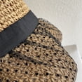 thumbnail image 3 of Sombrero de malla con lunares de 56-58 cm de circunferencia para el sol, sombrero de paja para playa con protección solar para verano para mujer, 3 of 5