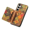 thumbnail image 4 of for Samsung Galaxy S24 Plus Luxury Premium PU Leather + TPU Case with 3 Card Slots, Kickstand Back Case Floral Pattern Skin-Friendly Shock-resistance Cover for Samsung Galaxy S24 Plus, Autumn, 4 of 6