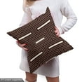 thumbnail image 4 of Brick Fabric by the Yard, Repetitive Intricate Rectangular Shapes in Classic Colors, Upholstery Fabric for Dining Chairs Home Decor Accents, 2 Yards, Seal Brown and Eggshell by Ambesonne, 4 of 4