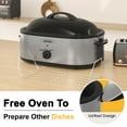 thumbnail image 5 of Sunvivi 20 Quart Electric Roaster Oven Turkey Roaster with Lid , Removable Pan Large Roaster, Self-Basting Lid, Silver, 5 of 8