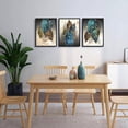 thumbnail image 4 of Black Framed Wall Art For Living Room Family Wall Decor For Bedroom Abstract Leaves Paintings Print Modern Office Decor Kitchen Wall Pictures Artwork Bathroom Home Decorations 12" X 16" 3 Piece, 4 of 6