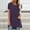 Purple, variant on Brown Women's Short Sleeve T-shirt, Women'S Spring And Summer Solid Color Rag Shoulder Long T Shirt Round Neck Loose Short Sleeved Pullover Top For Women,Women's Short sleeve T-shirt S