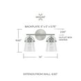 thumbnail image 2 of Capital Lighting 147021BN-534 Madison 2 Light 14" Wide Bathroom Vanity Light - Nickel, 2 of 7