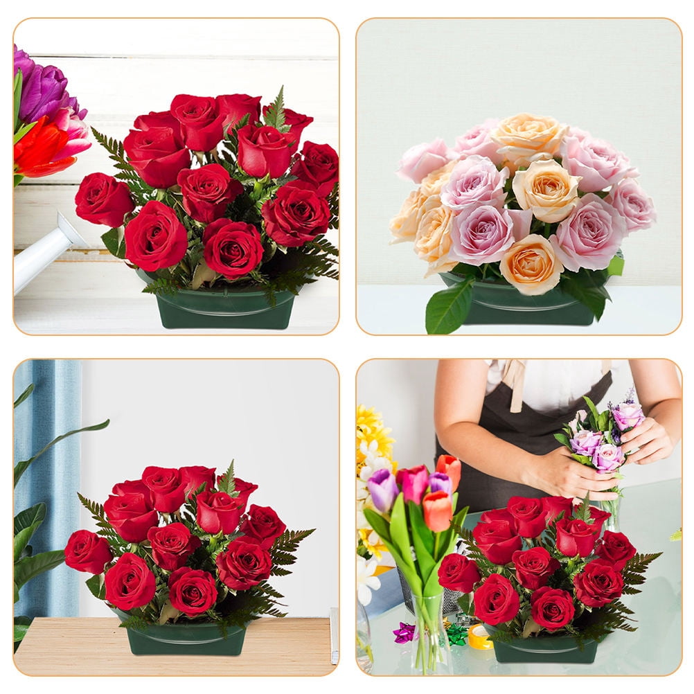 WHAMVOX  2 Pcs Party Flower Arrangement Tool Dried Mud Natural Aisle Flowers Floral Foam Green