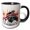Black/White, variant on 3drose, Popping Wheelies, Surrounded by Flames, Thou Shalt Rod, 11oz Two-tone Black Mug