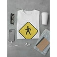 thumbnail image 3 of Pedestrian Crossing Warning T-Shirt Men -Smartprints Designs, Male x-Large, 3 of 4