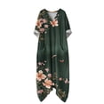 thumbnail image 4 of Ynynloco Women's Cotton Casual Long Sleeve Loose Maxi Shirt Dress Floral Print Long Dress with Pockets, 4 of 7