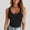 Black, variant on BRGZLK Tank Tops For Women's Solid Color Double Lined V Neck Summer Slim Fit Basic Sleeveless Shirts Cute Trendy Going Out Tops