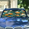 thumbnail image 4 of Yayeee Car Windshield Sun Shade Universal Fit Front Visor Protector, Orange Leaves, 4 of 8