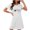 White Valentine Tops, variant on EOYWHK Pajama Tops for Women Casual Soft Nightdress Short Pajama Tops Spring Summer 2025 Breathable Slim Fit Pullover Blouse