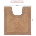 thumbnail image 4 of Home Weavers Luxury Bathroom Rug Toilet Rugs U Shaped Contour, Thick Toilet Rug, Non-Slip Contour Mat for Bathroom Rug,100% Cotton Soft, Absorbent Water, Machine Washable, 20"x20" Contour, Linen, 4 of 5