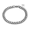 thumbnail image 1 of MKENDN 3-11mm Locomotive Men Punk Rock Stainless Steel Curb Cuban Link Chain Silver Color Bracelet For Women Biker Jewelry, 1 of 5