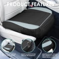 thumbnail image 5 of FH Group Car Seat Cushion – Durable PU Leather Bottom Seat Protector, Water Resistant for Car, Sedan, Truck, SUV Gray/Black, 5 of 6