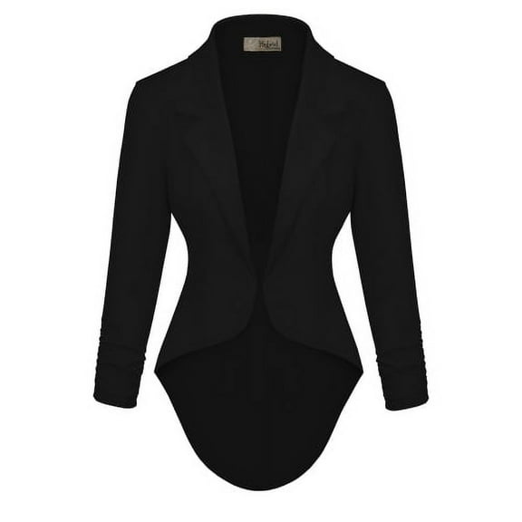Womens Casual Work High Low Blazer Jacket