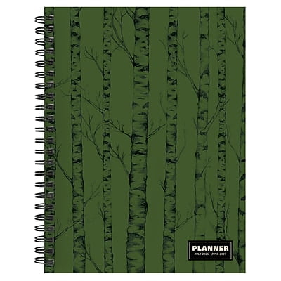 2026-2027 TF Publishing Green Forest 6.5" x 8" Academic & Calendar Weekly & Monthly Planner, Dark Green (AY27-9200)
