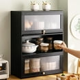 3 Tiers Kitchen Storage Freestanding Countertop Kitchen Pantry