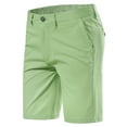 thumbnail image 5 of INSPIRE CHIC Men's Summer Solid Color Slim Fit Flat Front Walk Chino Shorts 28 Green, 5 of 7