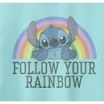 thumbnail image 2 of Junior's Lilo & Stitch Follow Your Rainbow Racerback Tank Top Cancun Small, 2 of 4