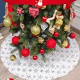 thumbnail image 6 of Christmas Snowflakes Plush Tree Skirt Decorations Holiday Thick Tree Decor Xmas Household Party Props, 6 of 9