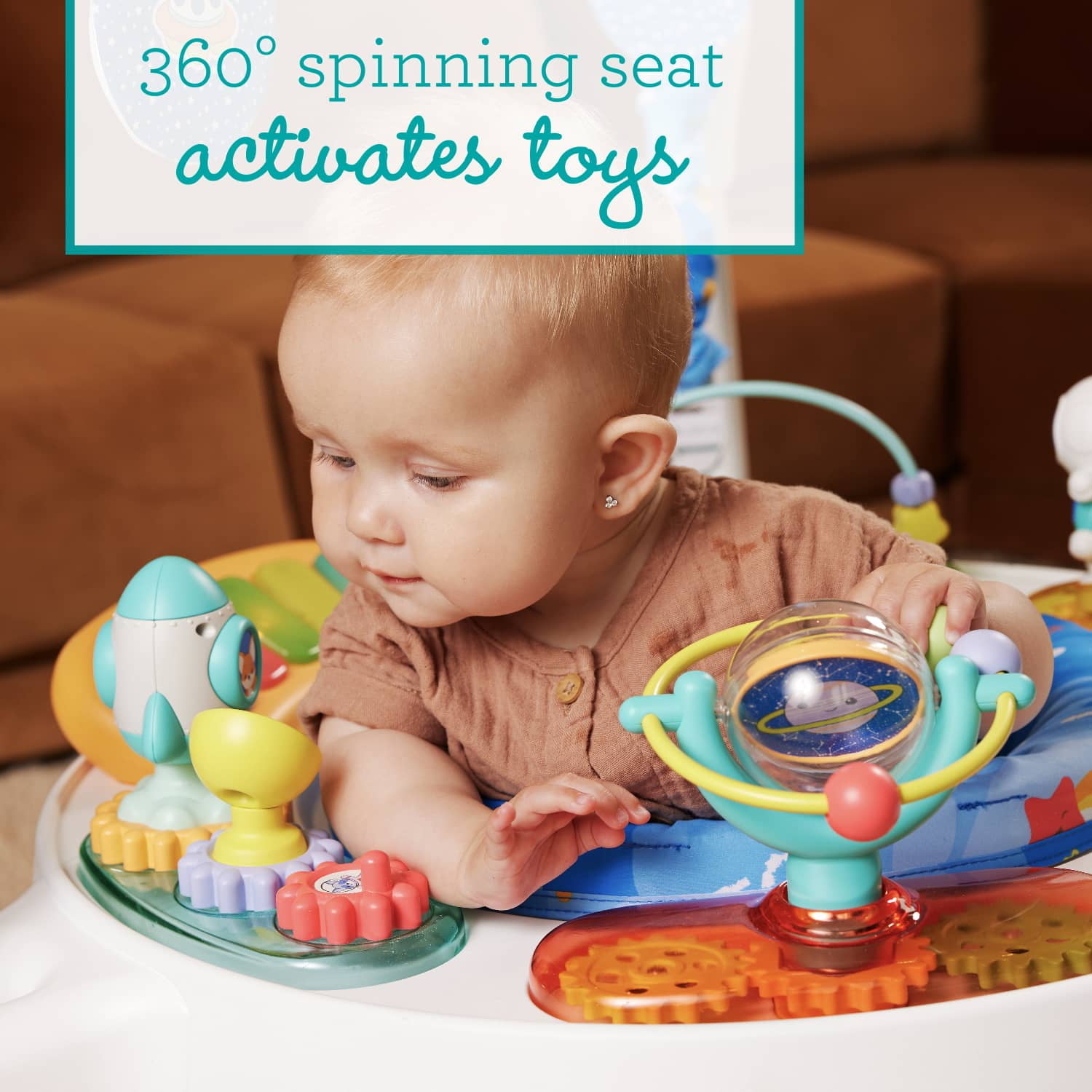Open Box Infantino Magic Motion Activity Jumper: Space-Themed Adventure for Little Explorers, Unisex, 4+ Months