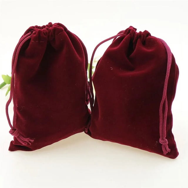 Bolsa de terciopelo con cordón para joyería, bolsas de franela negra para Perfume, bolsas de regalo para decoración de Navidad, 5x7, 7x9, 9x12, 13x18, 15x20, 17x23cm, 50 unidades