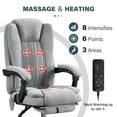 thumbnail image 4 of JONPONY Big and Tall Office Chair 500LBS Executive Office Chair Massage and Footrest Ergonomic Computer Desk Chair Reclining High Back Leather Office Chair Lumbar Back Support Swivel Rolling,Grey, 4 of 9