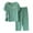Green, variant on Jsaierl Linen Sets for Women 2 Piece Ladies Summer Pullover Printing Casual Suit