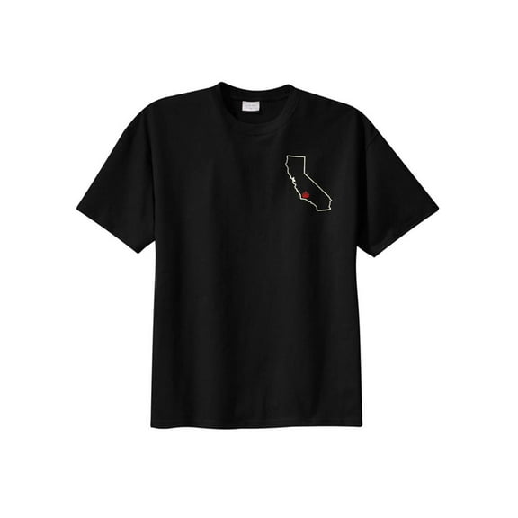 Men's California Pride Los Angeles Silhouette Crown T-Shirt - Black, Large