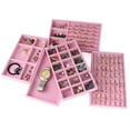 thumbnail image 6 of Velvet Jewelry Tray Organizer Stackable Jewelry Drawer Organiser Tray Earrings Ring Necklace Bracelet Display Showcase, 6 of 19