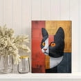 thumbnail image 2 of Qisvanset 12x16 Inch Picasso Line Cat Canvas Wall Art, Minimalist Sketch Vintage Exhibition Home Art Decor, 2 of 8
