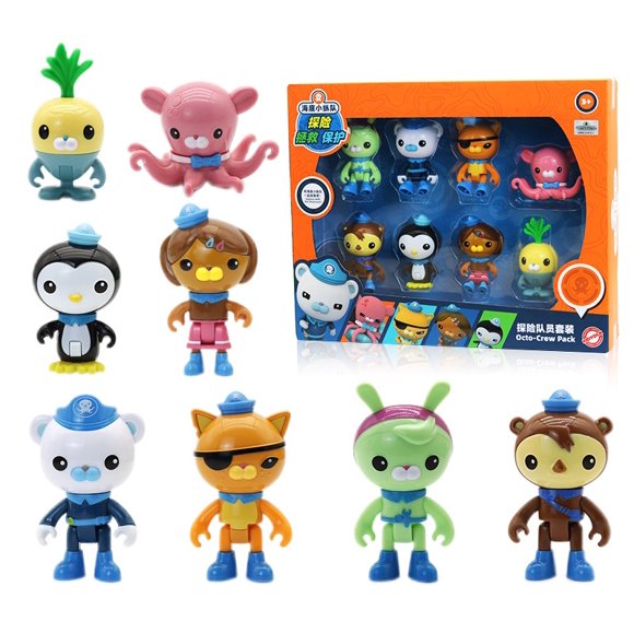 octonauts Action Figures Cartoon Doll Creature Toys Octopod Playset Tweak Kwazii Peso Barnacles Cake Decoration Gift For Kids