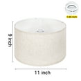 thumbnail image 3 of OUTON Beige Drum Lamp Shades for Floor Lamps, Replacement Linen Lampshades for Table Lamps & Bedside Lamps (1.65" Spider), 11" Top x 11" Bottom x 9" High, Easy to Assemble, 3 of 5