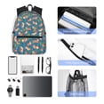 thumbnail image 6 of Vsdgher Corgi with Flowers Print Unisex Large Capacity Bookbag Schoolbag Casual Daypack for High School/College/Teens/Travel/Work, 6 of 8