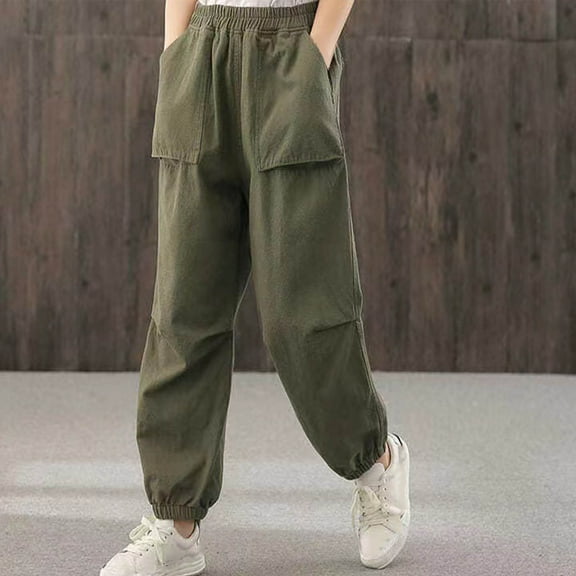 Nrmvnmi Summer Saving 2024 Capri Pants for Women Casual 2024 Summer Drawstring Elastic High Waist Linen Pants Straight Wide Leg Plus Size Lounge Capris For Mens Gifts