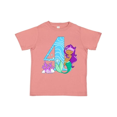 

Inktastic Fourth Birthday Mermaid Gift Toddler Toddler Girl T-Shirt