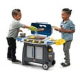 Step2 Sizzle & Smoke Barbecue Blue Toddler Grill Playset with 15 Piece