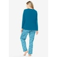 thumbnail image 2 of Dreams & Co. Plus Size Long Sleeve Knit PJ Set, 2 of 6