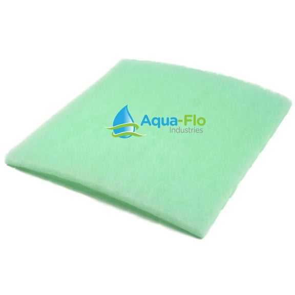 Aqua-Flo 24" x 24" x 1" thick Semi Rigid Fine (Lime) Aquarium / Pond Mechanical Filter Floss Media Pad